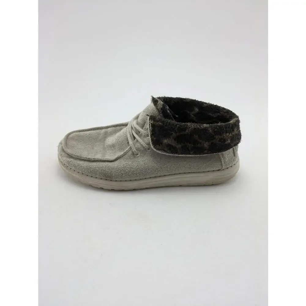Womens Hey Dude Britt Cream Cheetah Lightweight Casual Shoes 121770149 Size‎ 10